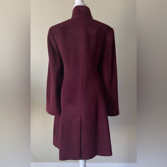 Sofia Cashmere Stand Collar Shaped Alpaca & Wool Blend Coat NWOT Size 14 - Picture 9 of 14
